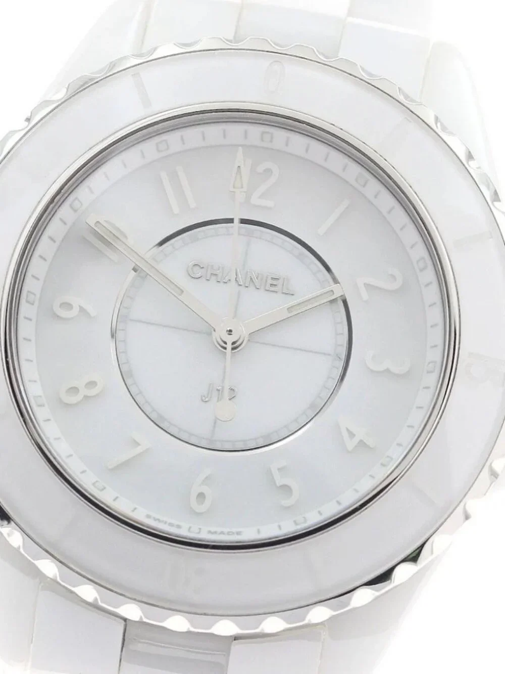 CHANEL J12 phantom H6345 White Ceramic white Dial Quartz Ladies Watch_965989